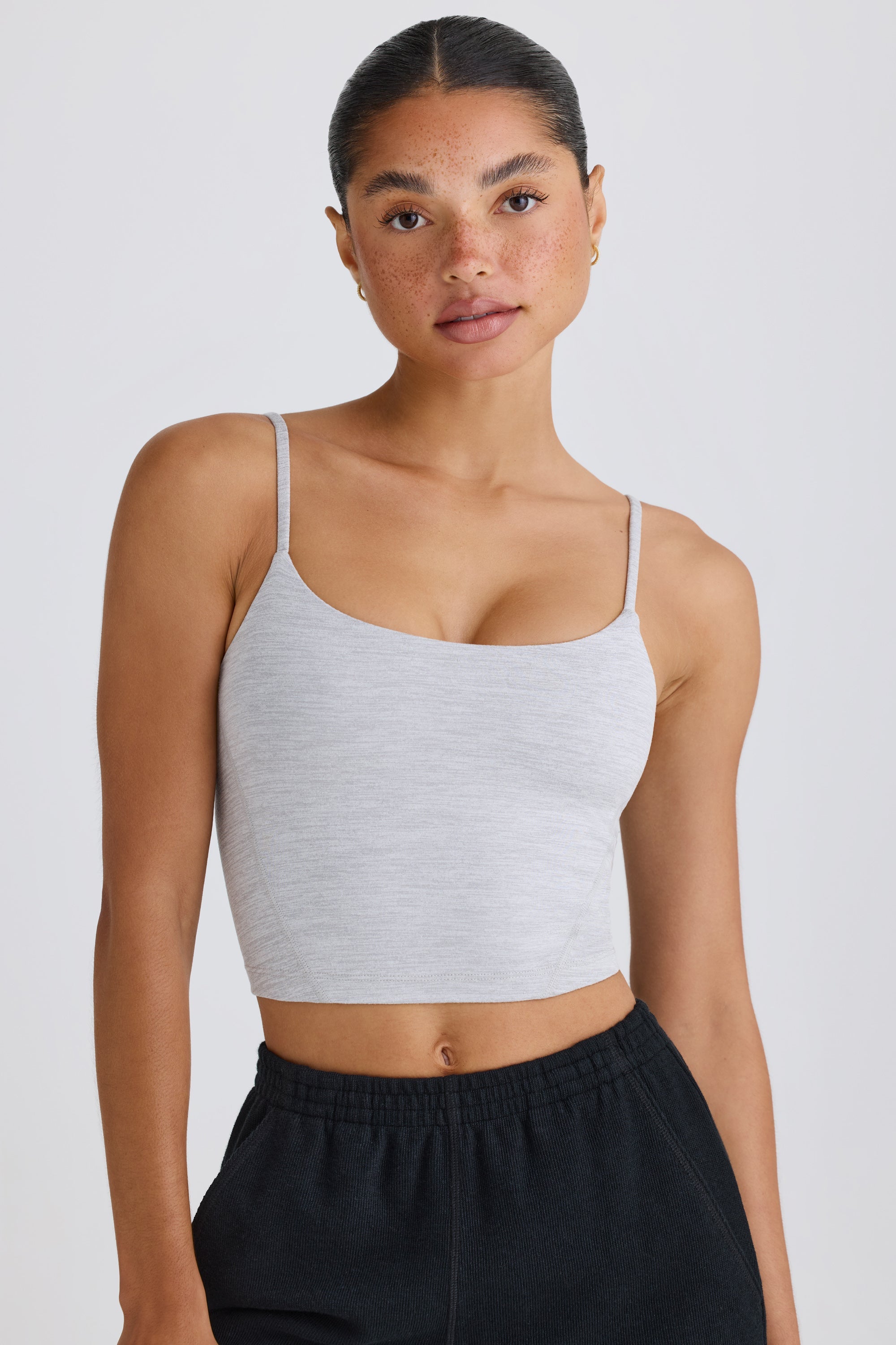 Jet Set Soft Active Tank Top in Grey Marl