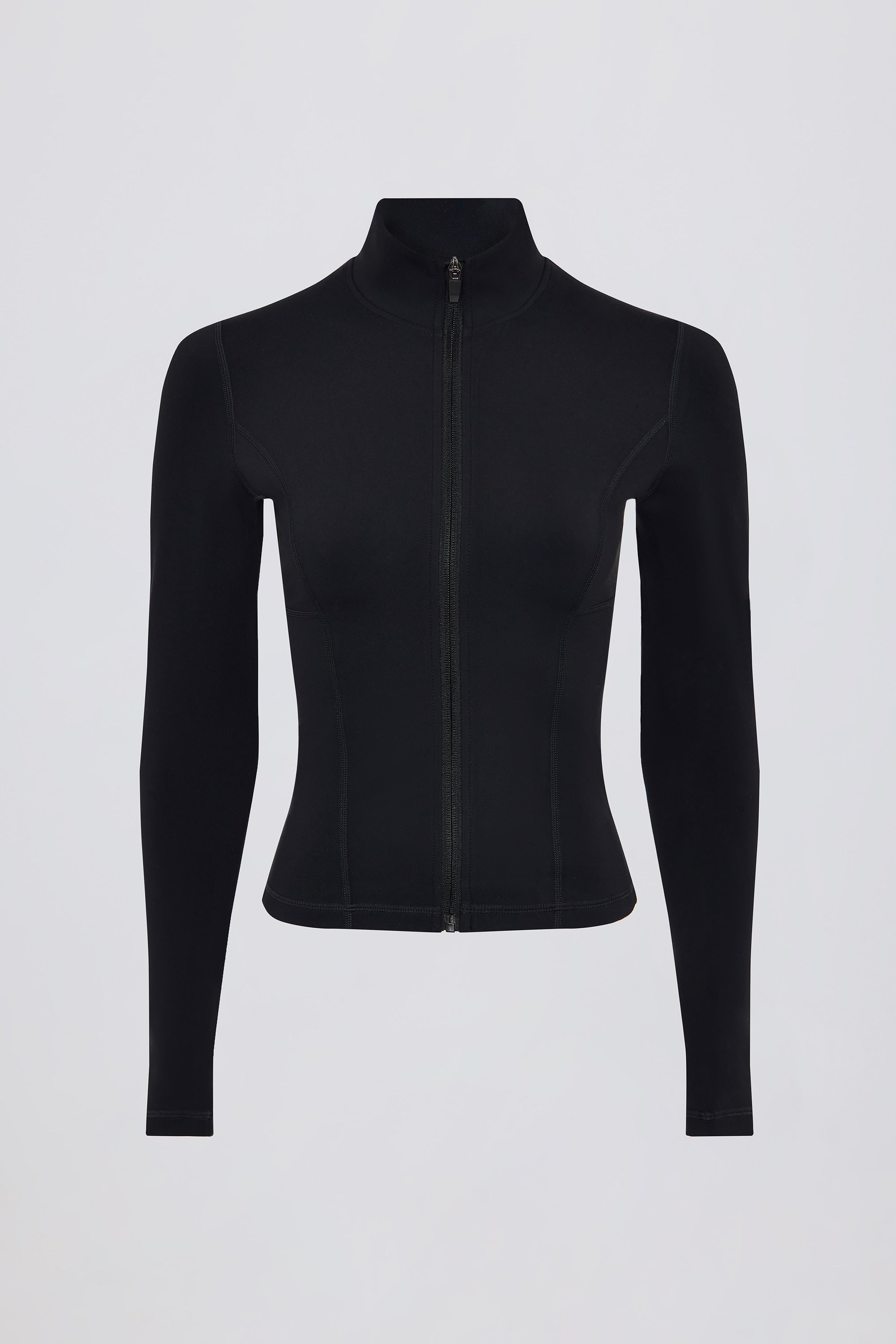 Rally Zip Up Jacket With Side Pockets in Black